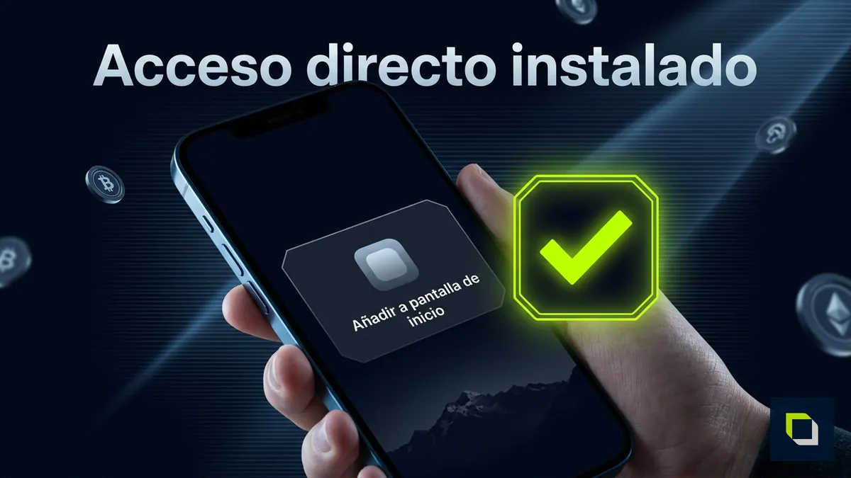 Celular con la versión web de Epicbet instalada como acceso directo, alternativa al APK en Chile
