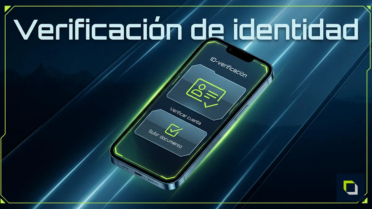 Mockup de teléfono con pantalla de verificación de identidad KYC en español para Epicbet Chile